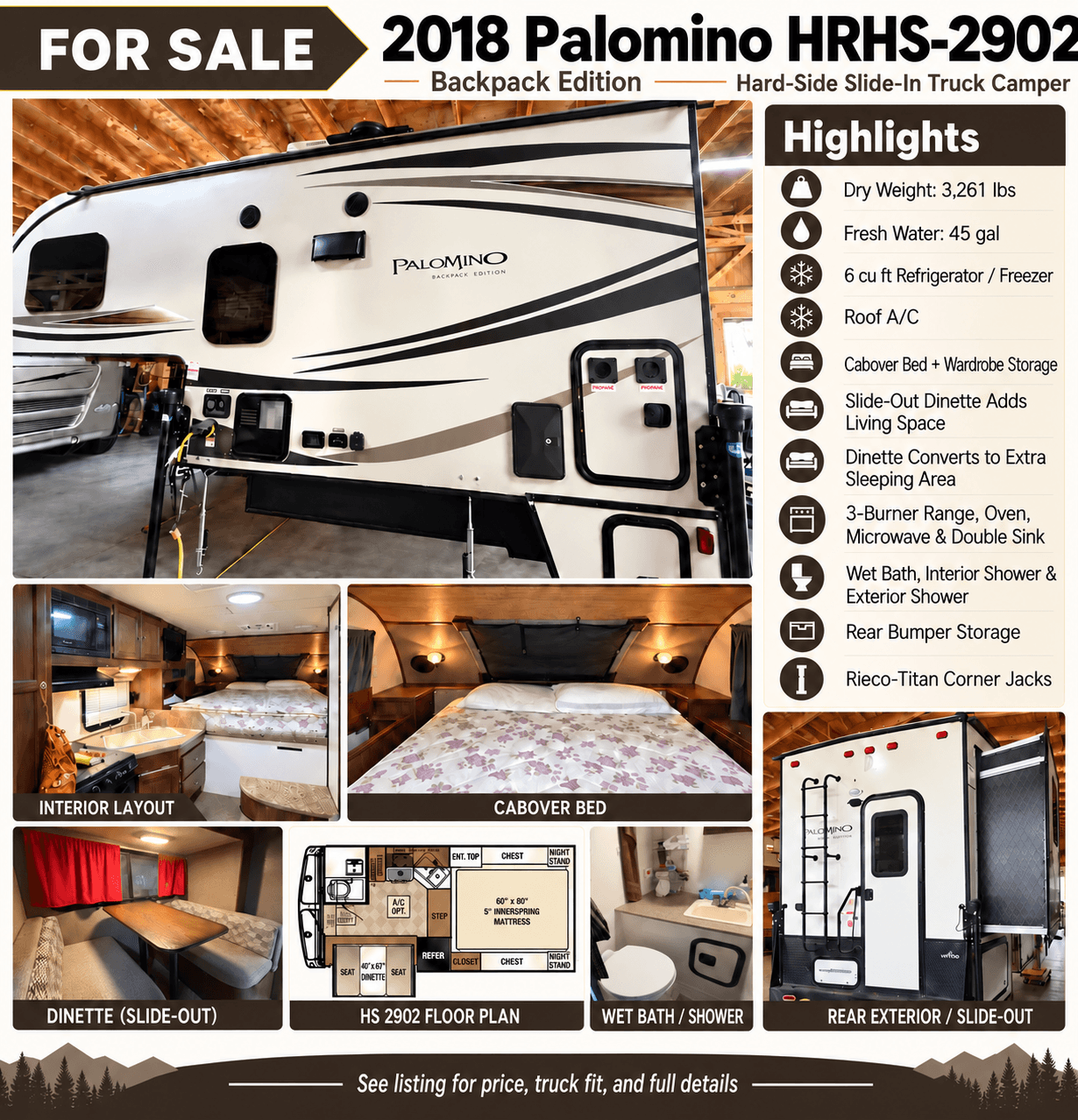 2018 Palomino Backpack Edition HS-2092